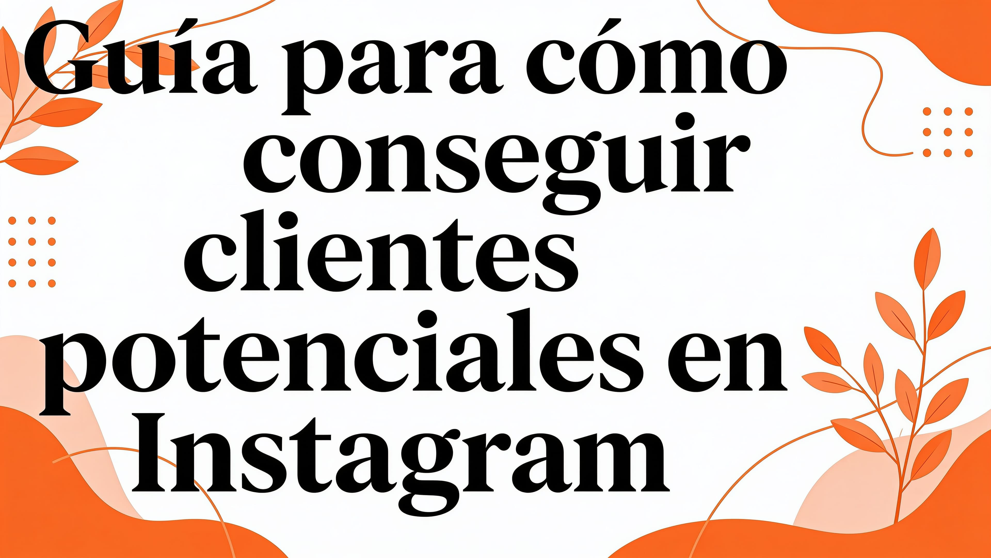 Guía para como conseguir clientes potenciales en instagram